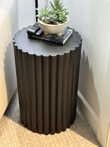Round Fluted End Table