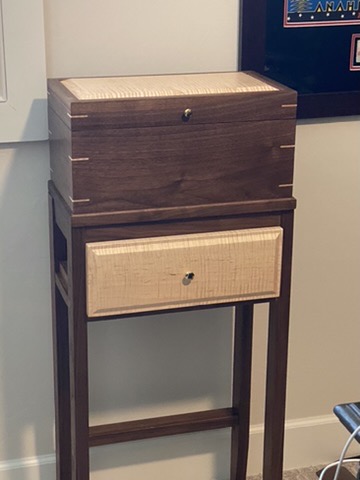 Large Humidor with Stand and Accessory Drawer